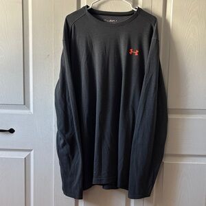 Under Armour Black Long Sleeve Tee with Red Logo